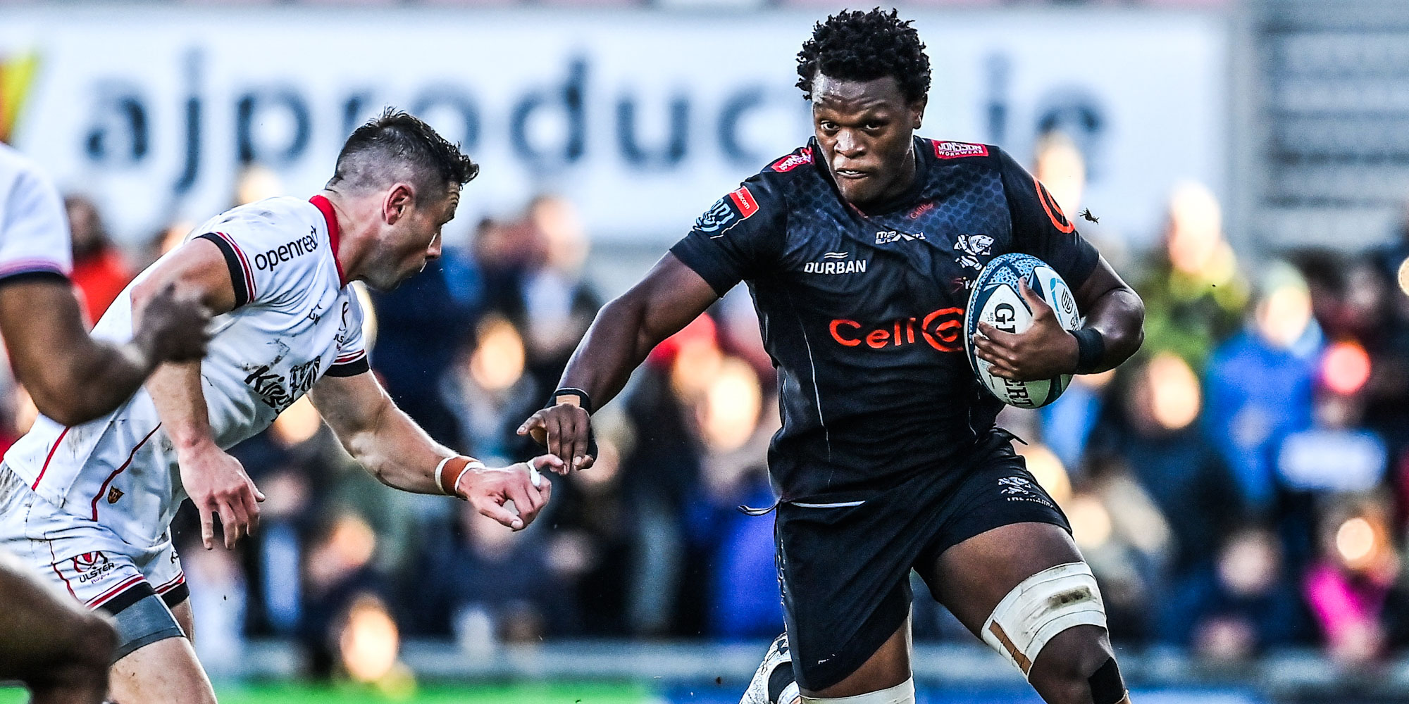 Phepsi Buthelezi in action against Ulster in Belfast last season.