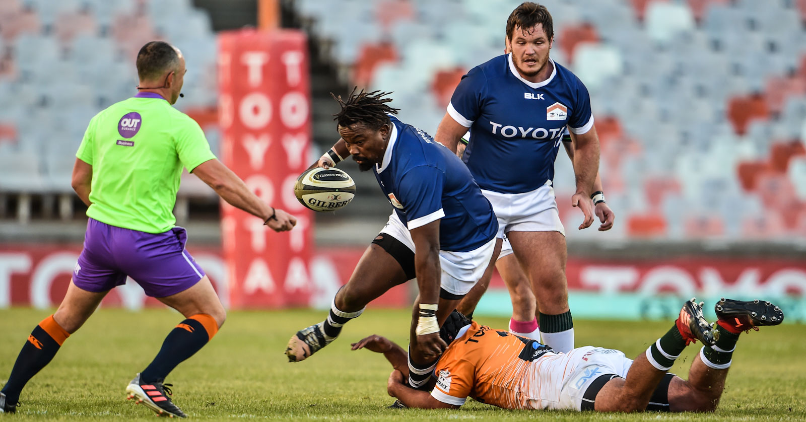 Cell C Sharks prop Kwezi Mona on the charge for the Toyota Invitational side.