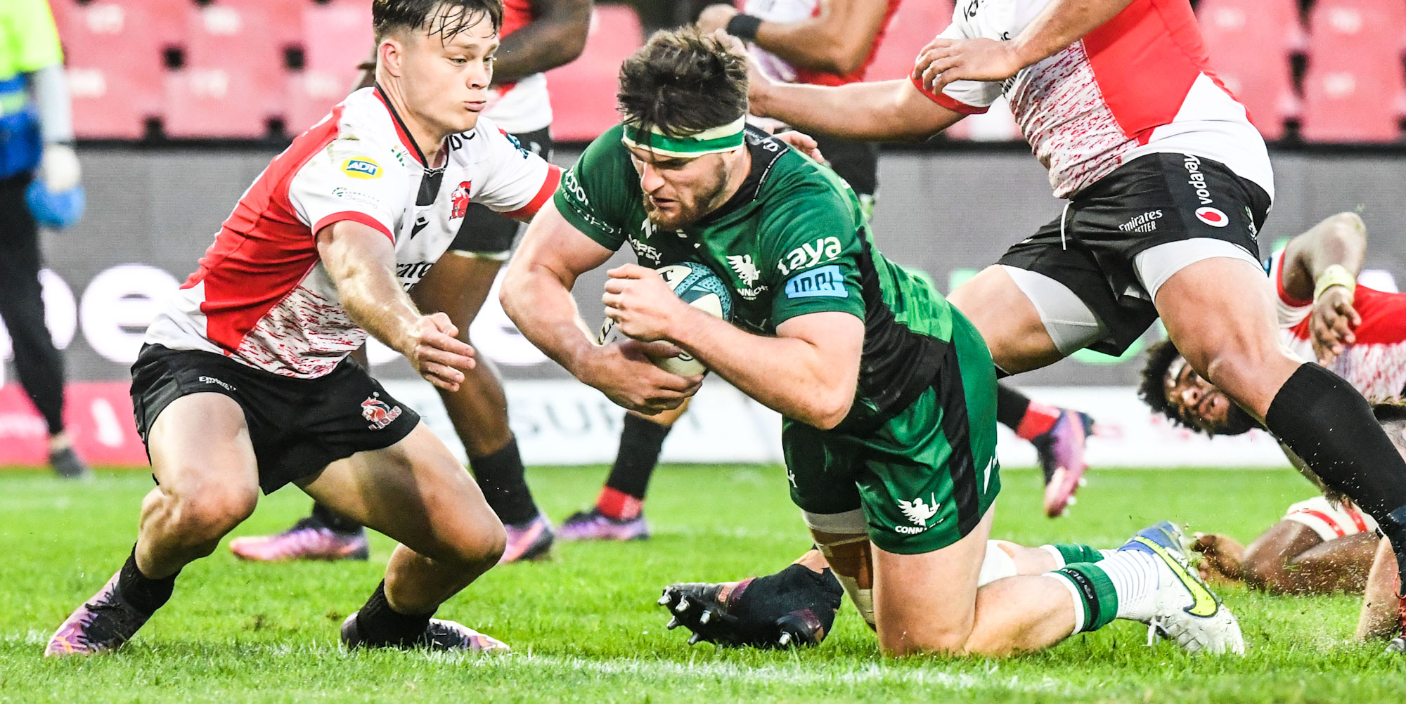 Tom Daly goes over for a crucial try for Connacht.