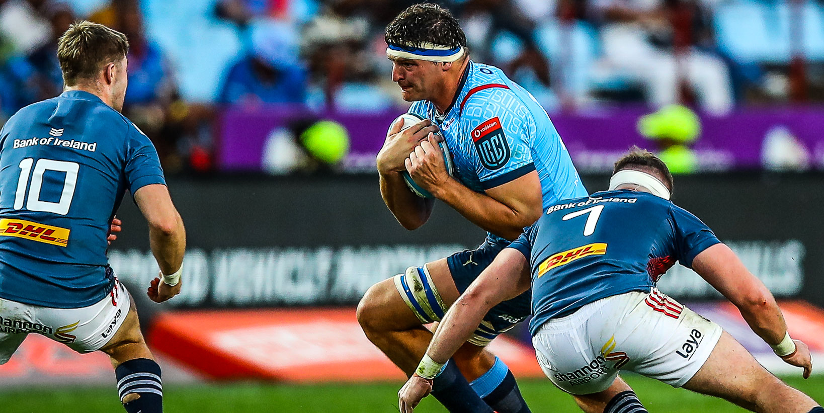 JF van Heerden in action for the Vodacom Bulls against the defending Vodacom URC champions, Munster a few weeks ago.