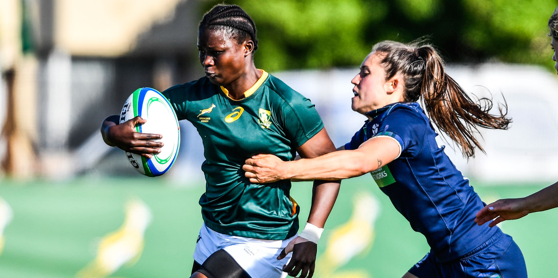 Nomawethu Mabenge in action against Scotland in 2019.