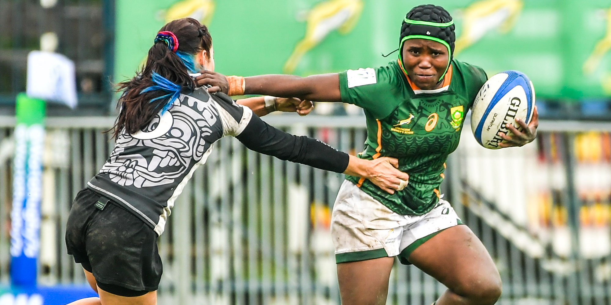 Simamkele Namba in action at the World Rugby Sevens Challenger Series in Stellenbosch.