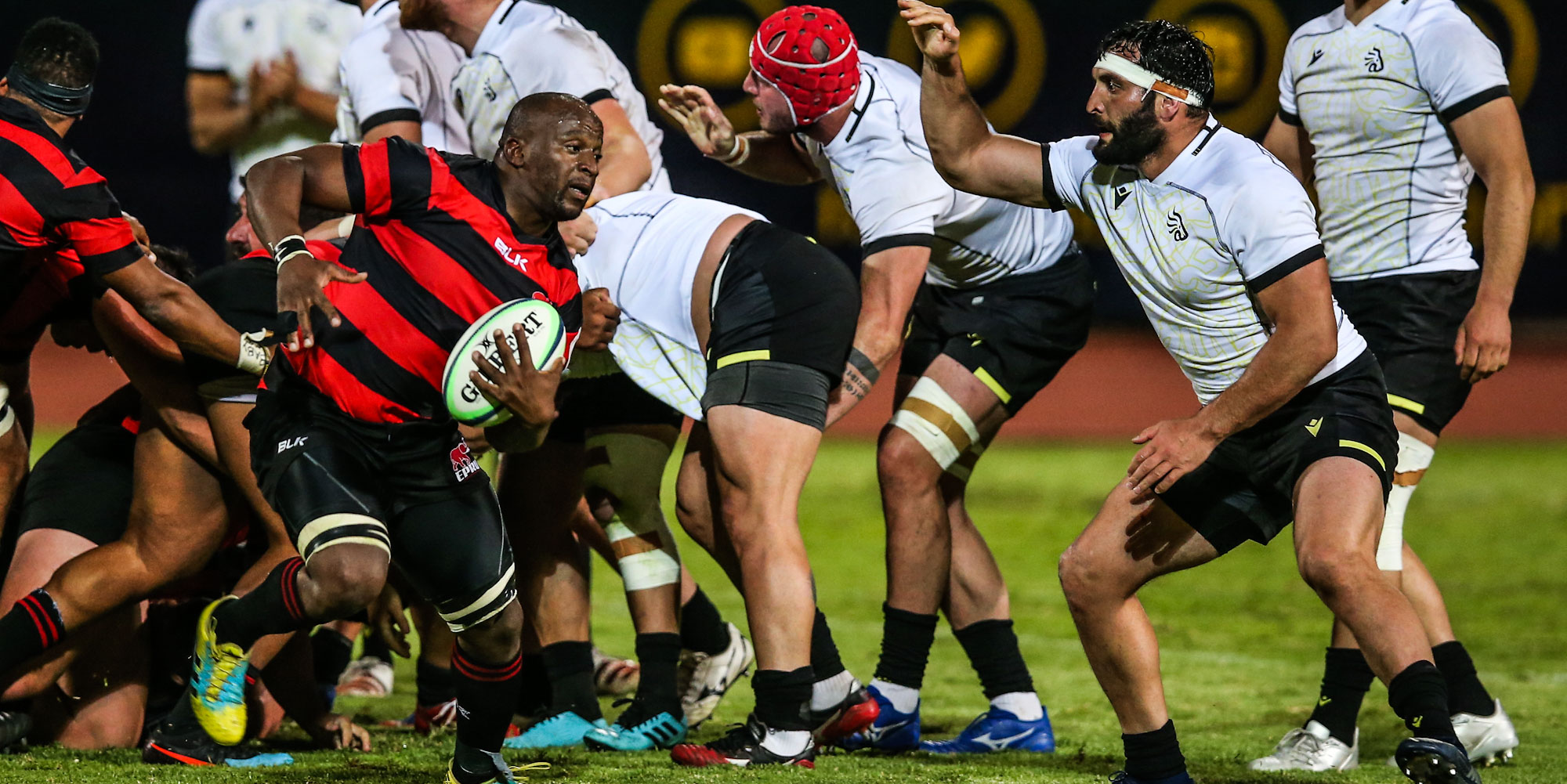 Action from the recent First Division clash between Eastern Province and the Black Lion from Georgia.