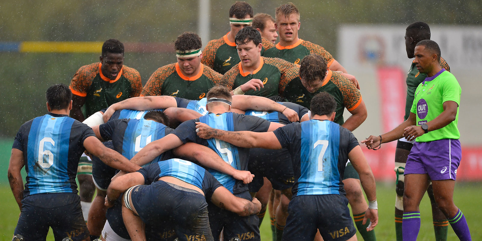 The Junior Springbok pack stood tall.