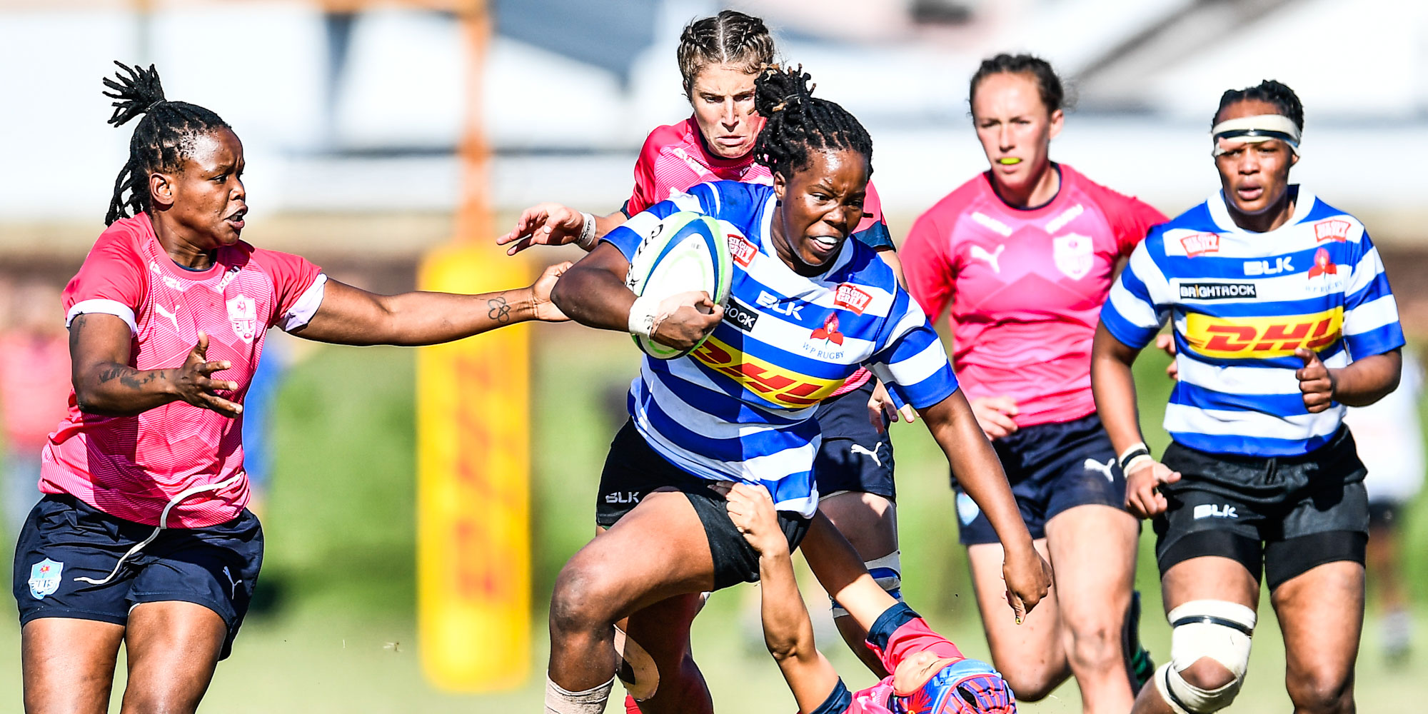 DHL WP's Chumisa Qawe in action against the Daisies earlier in the season.