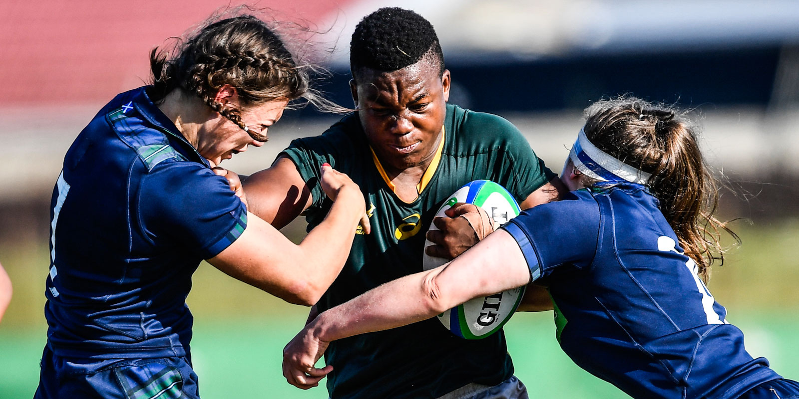 Babalwa Latsha in action against Scotland in 2018.