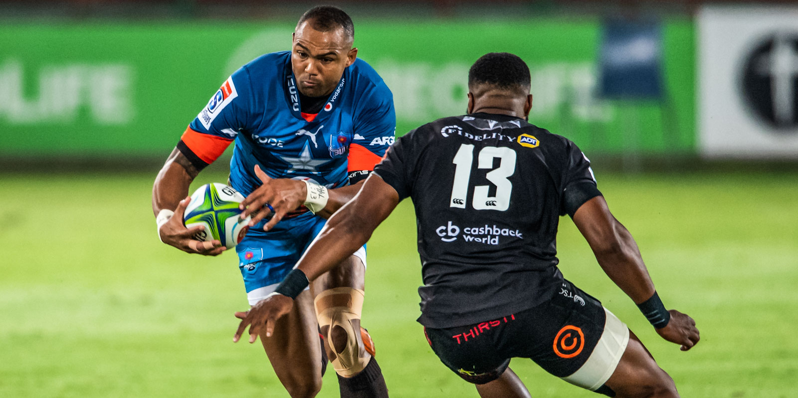 Cornal Hendricks takes on the Cell C Sharks' defence.
