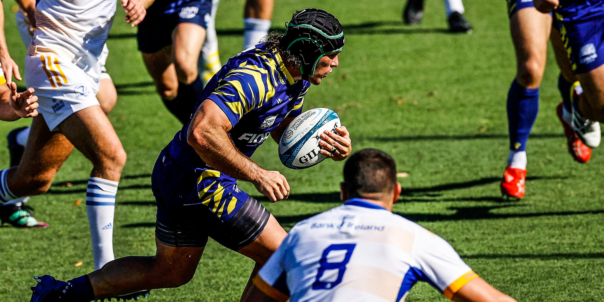 MJ Pelser scored one of Zebre's tries against Leinster.