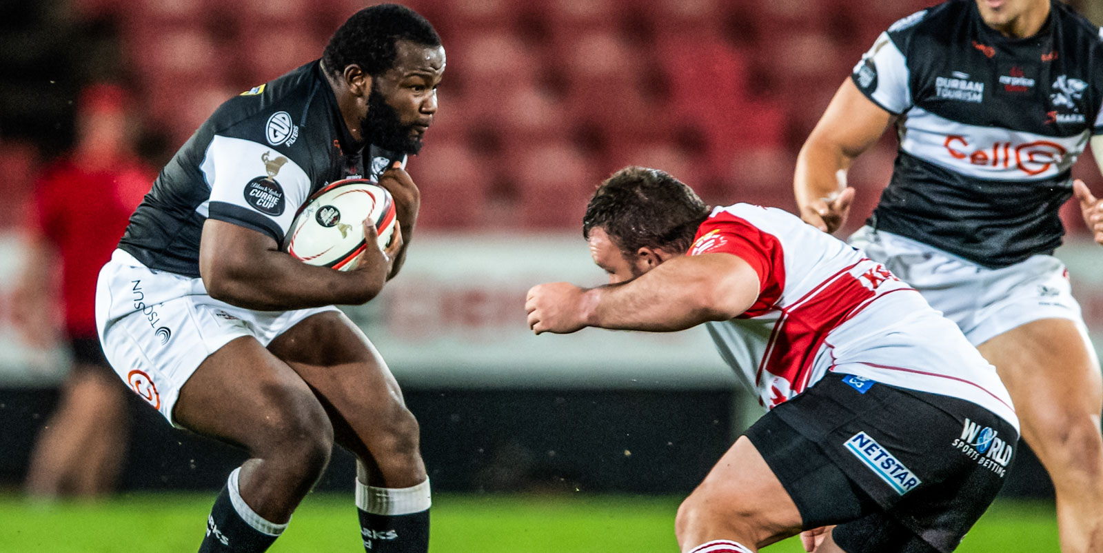 Ox Nche on the charge for the Cell C Sharks