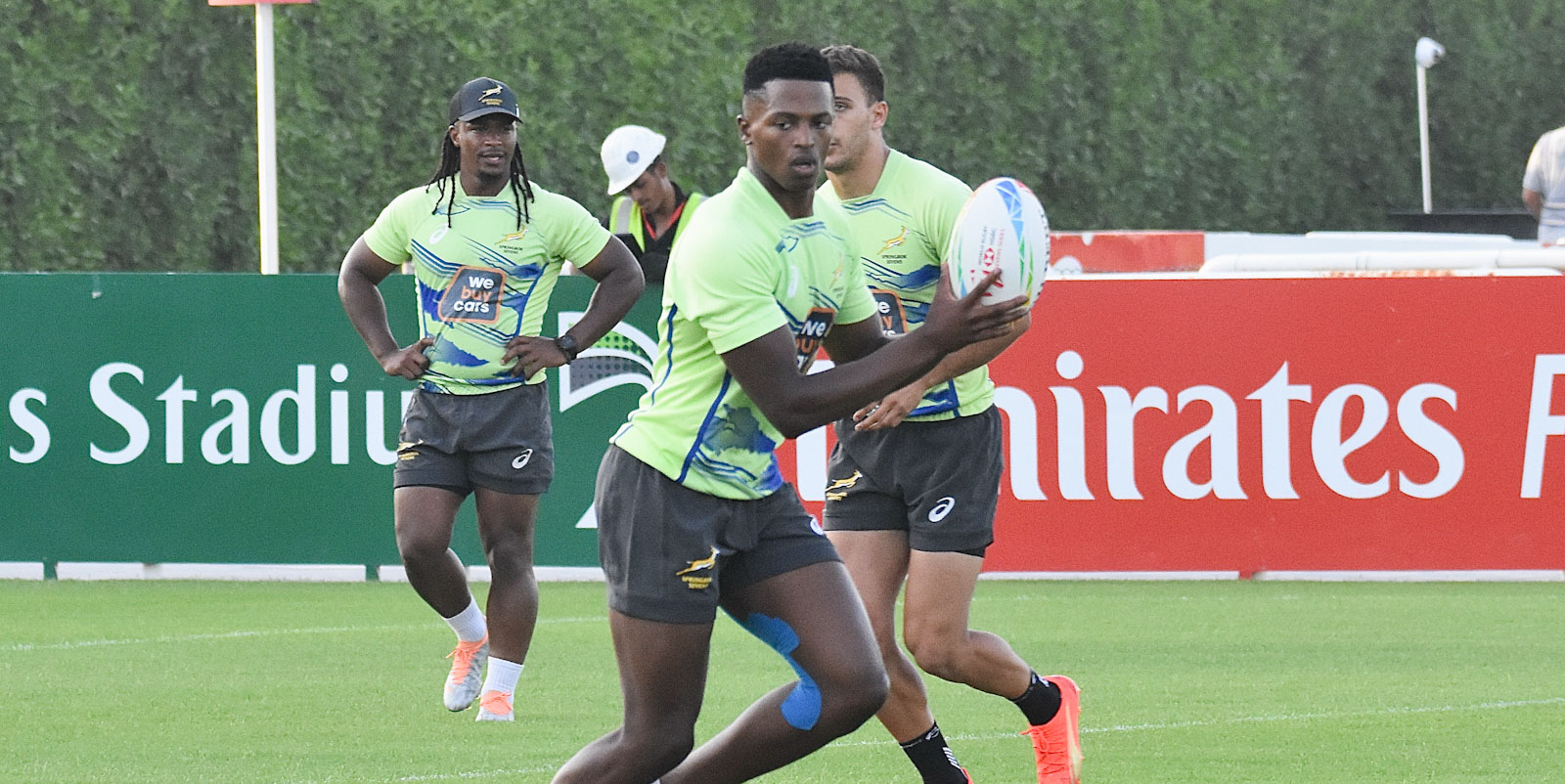 Masande Mtshali at training in Dubai.