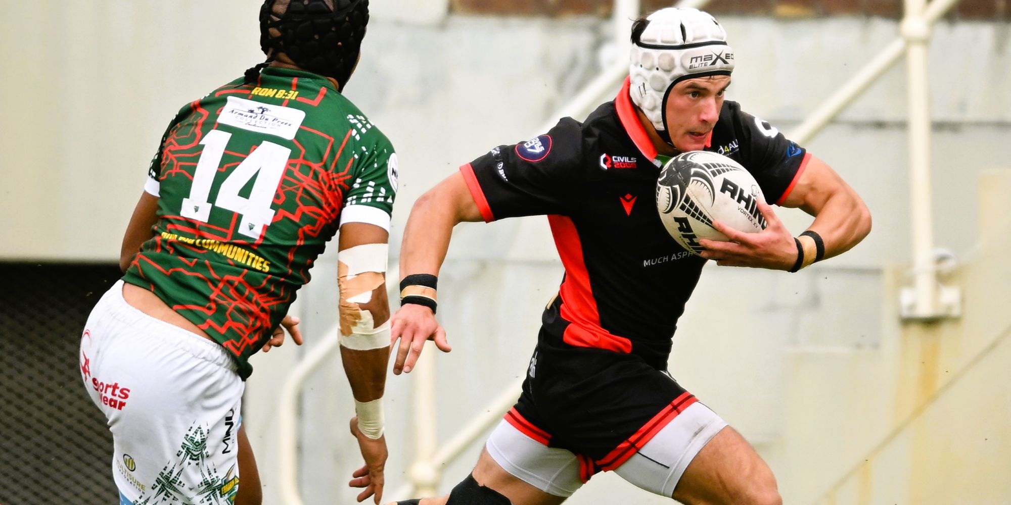 Cullen Willows on the attack for Villager against Gardens.