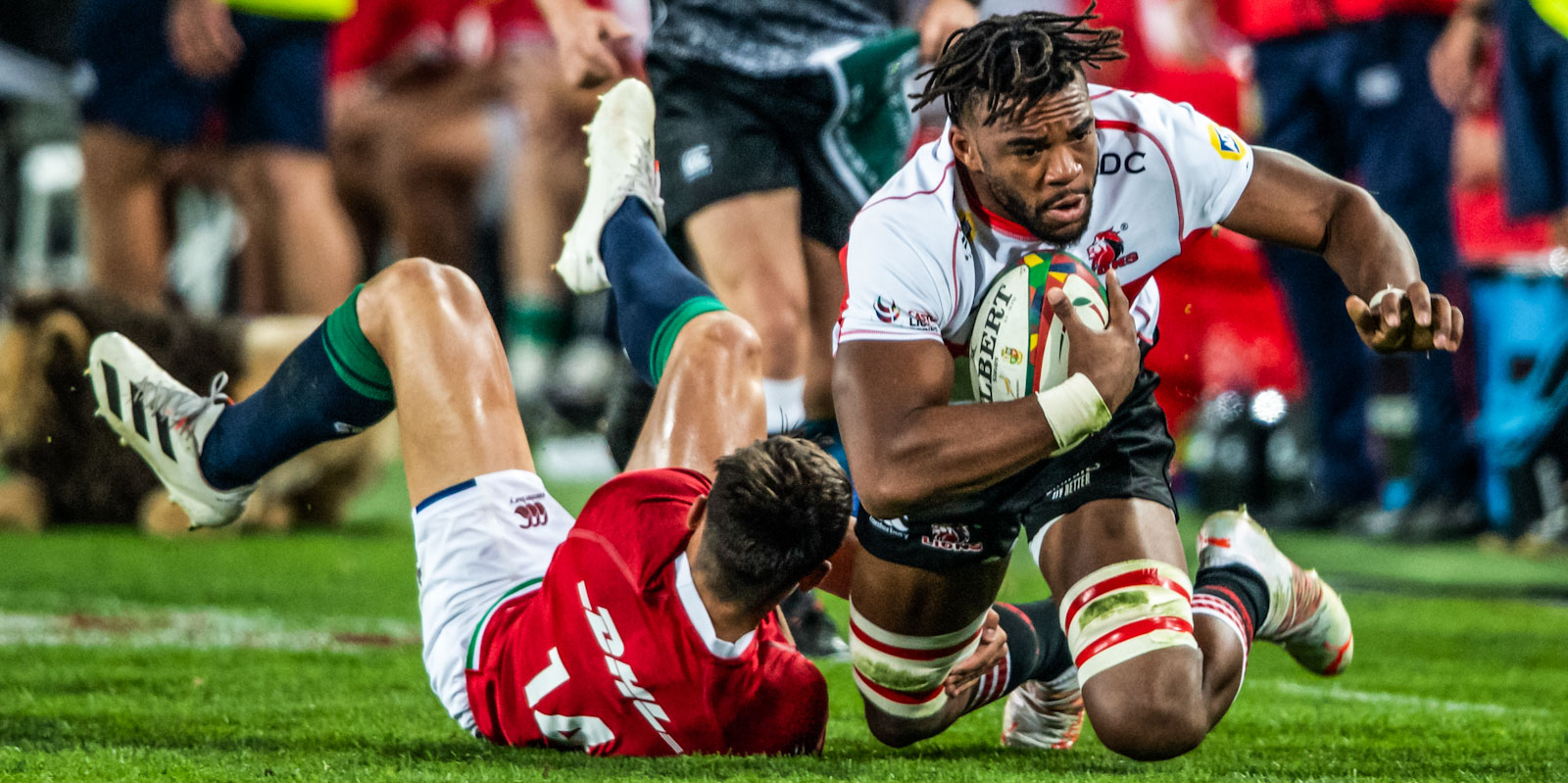 Vincent Tshituka scored the Sigma Lions' first try.