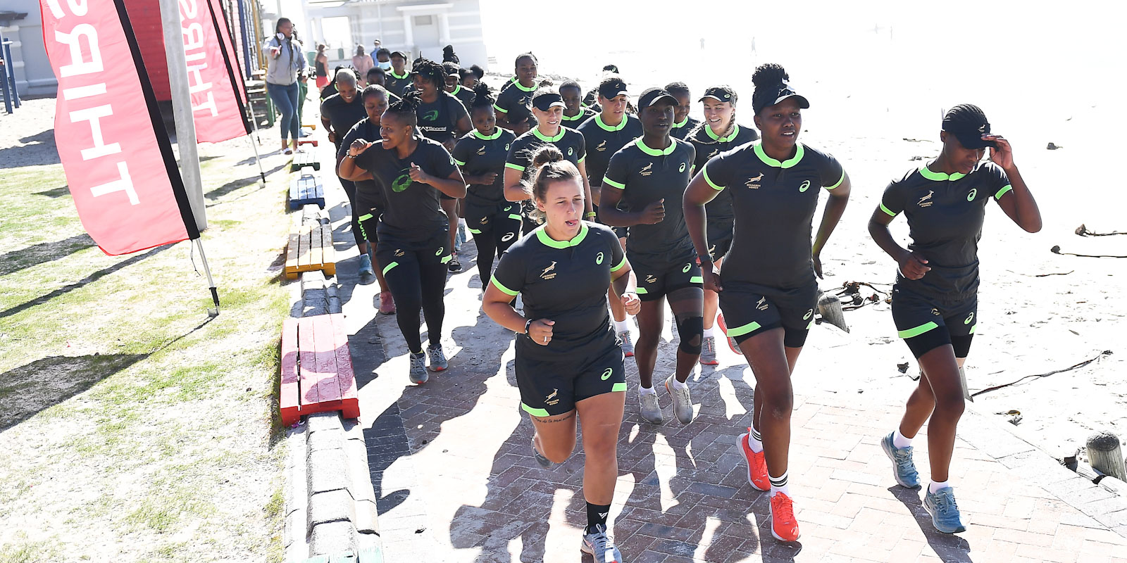 Warm-up run at Surfers Corner, Muizenberg