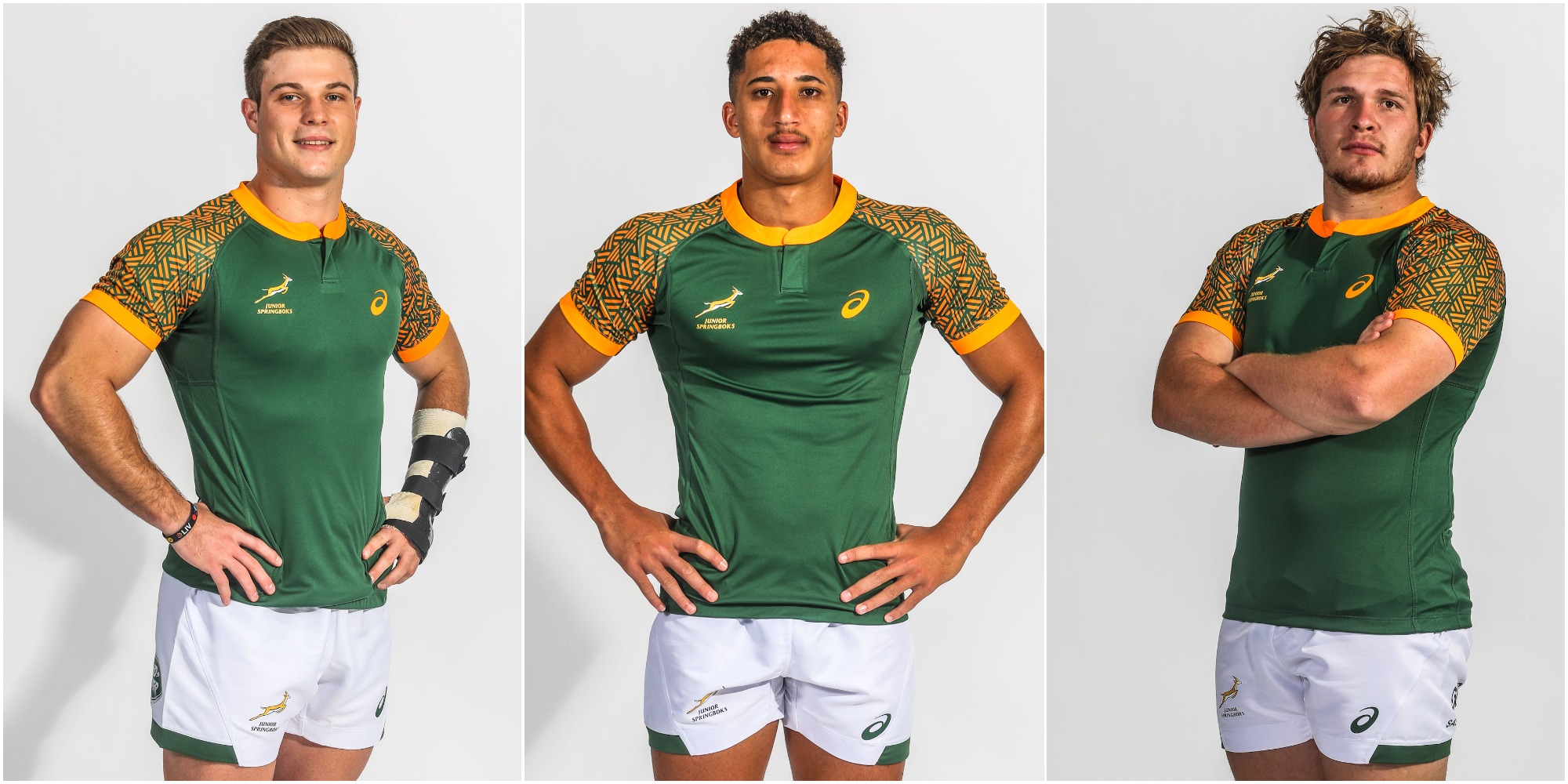 Junior Springbok Player of the Year nominees (left to right): Van Wyk, Hendrikse and Wessels.