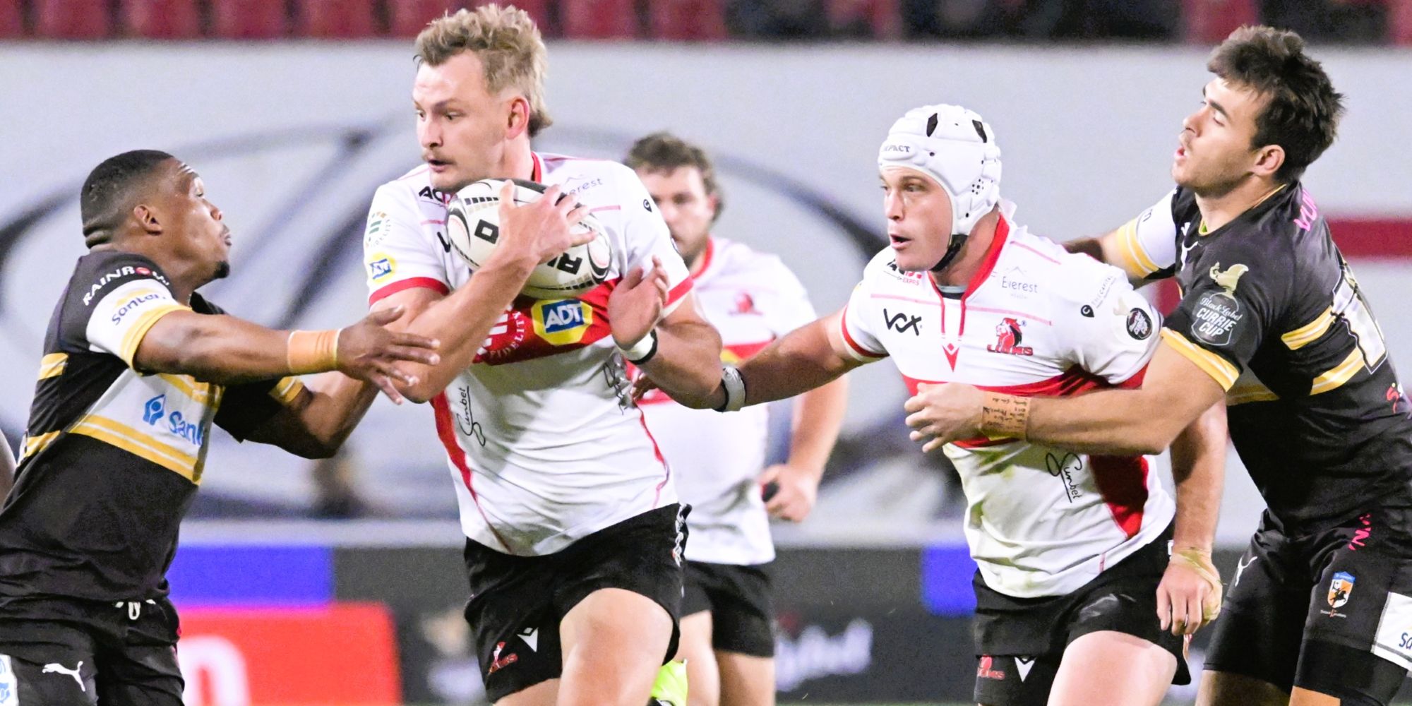 Richard Kriel on the attack for the Lions.